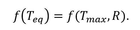 f(Teq) = f(Tmax, R).