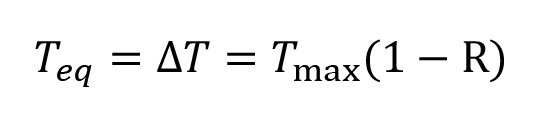 Teq = ∆T = Tmax (1-R)