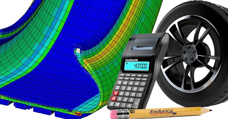 Endurica's simulation calculates the fatigue life of rubber