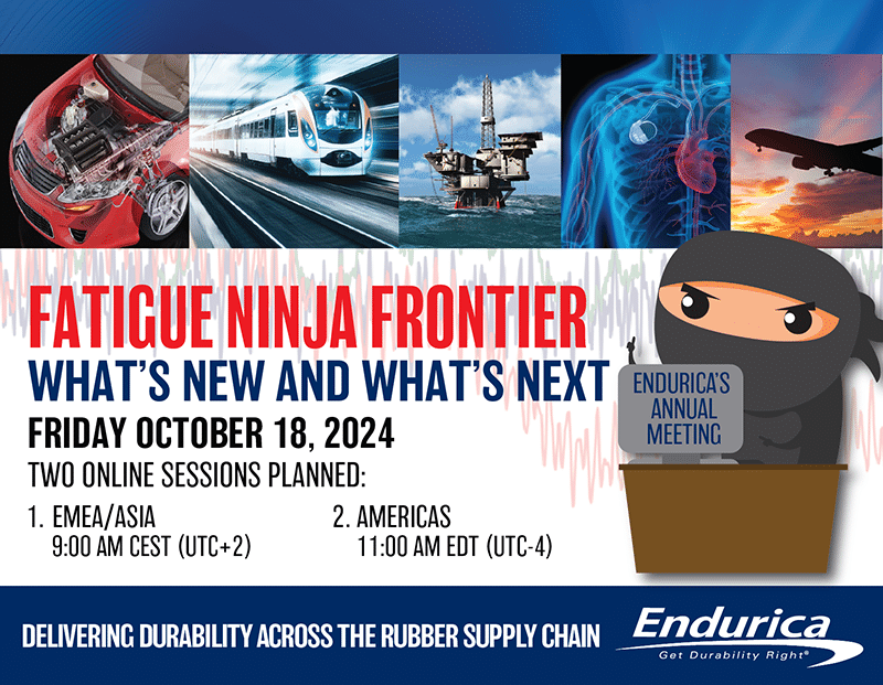 Endurica's first annual meeting - Fatigue Ninja Frontier runs twice pn Friday, October 18 2024