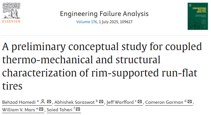 A preliminary conceptual study for coupled thermo-mechanical and structural characterization of rim-supported run-flat tires with co-authors