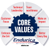 Endurica Core Values - technical leadership trustworthiness make an impace customer focus embrace the grit better everyday